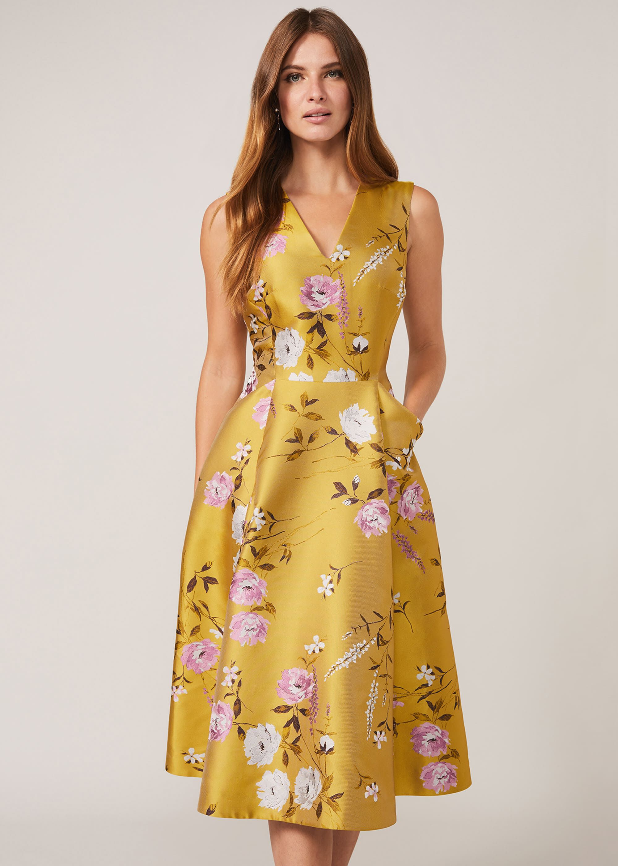 Cecily Floral Jacquard Fit And Flare ...